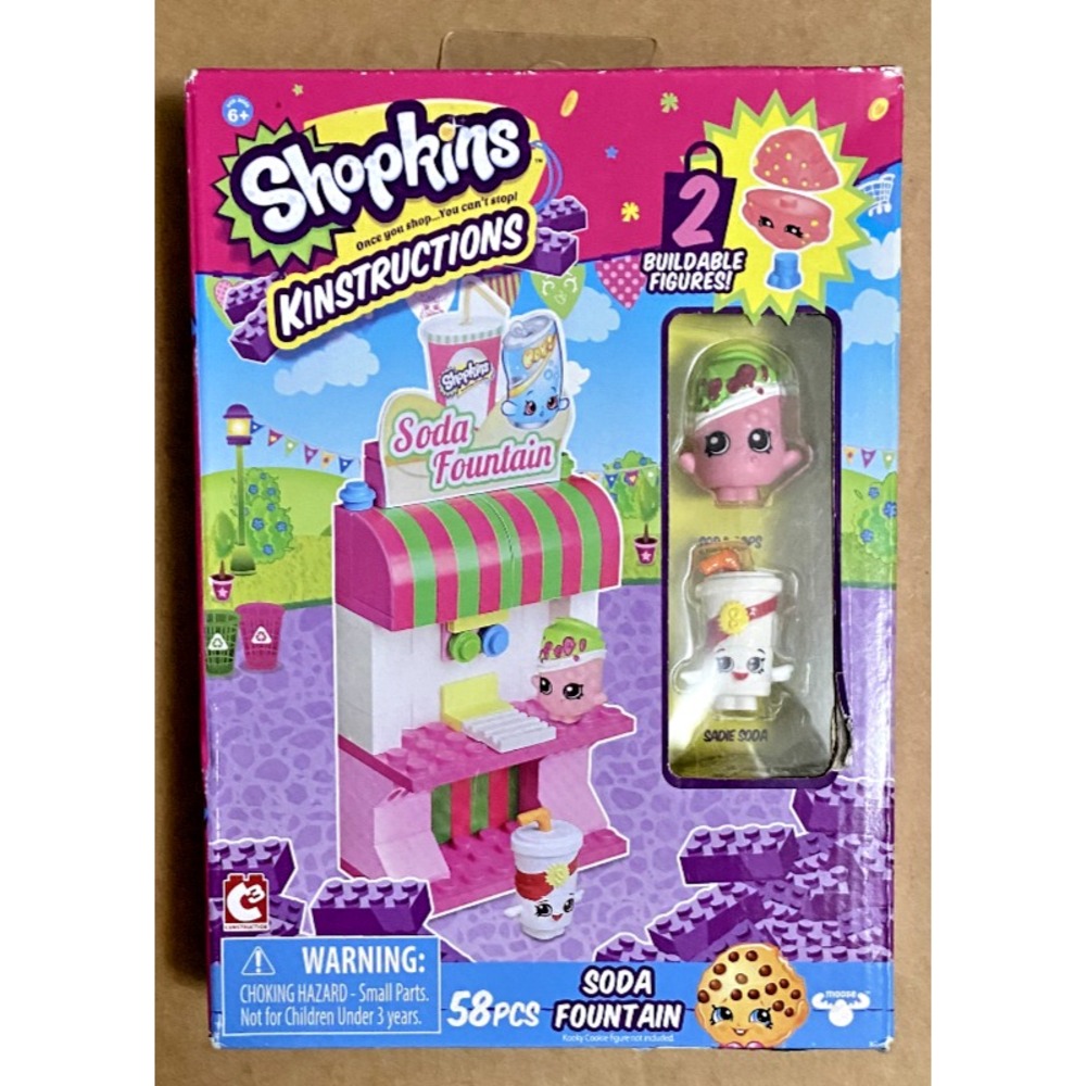 Shopkins Kinstructions‎ SODA FOUNTAIN 58 PCS NIB 2016